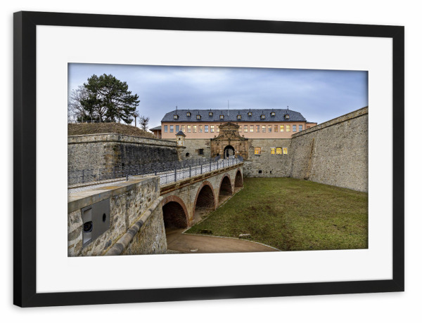 Poster mit Rahmen schwarz "Zitadelle Petersberg in Erfurt" artboxONE - Architektur - Erfurt,Thüringen,Petersberg,Festung,Zitadelle petersberg