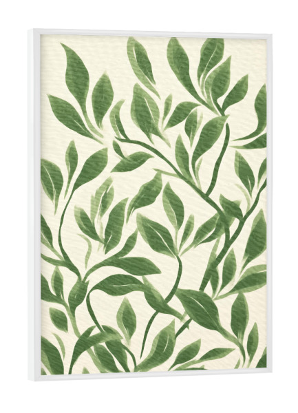 Poster mit weißem Rahmen "Grüne Rankpflanze" artboxONE - Natur,Floral