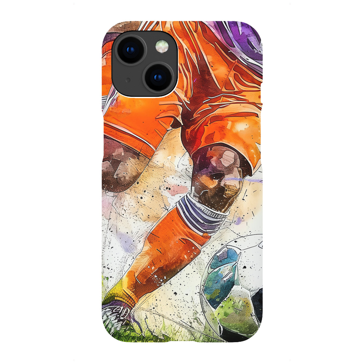 iPhone "Fußballspieler-Sportkunst I" Premium-Case Handyhülle artboxONE
