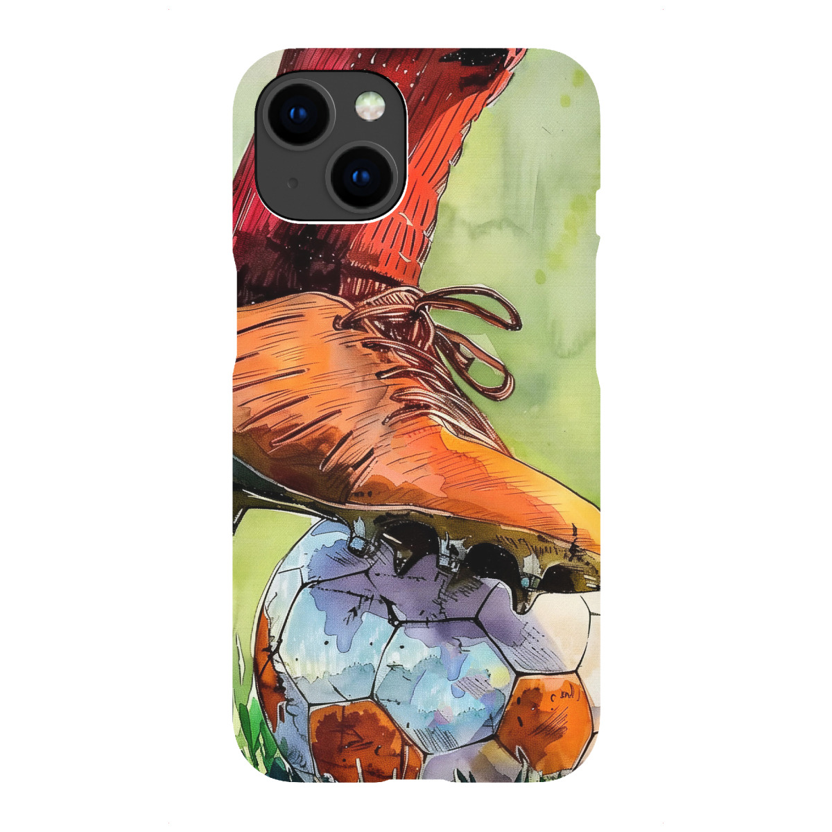 iPhone "Fußballspieler Sportkunst H" Premium-Case Handyhülle artboxONE