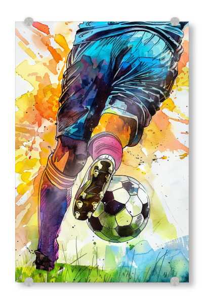 Acrylglasbild "Fußballspieler Sportkunst G" artboxONE - Sport,Sport / Fußball - Sport,Fußball,Fußball,Fußballspieler,Spieler,Spiel