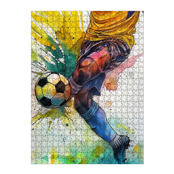 artboxONE Puzzle "Fußballspieler Sportkunst E" artboxONE - Sport,Sport / Fußball - Sport,Ball,Spiel,Fußball,Spieler,Fußball,Fußballspieler