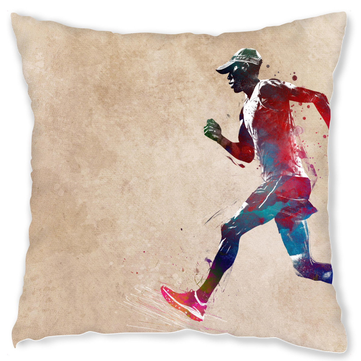 Design-Kissen "Laufsportkunst E" artboxONE - Sport,Sport / Motivation - Sport,Joggen,Jogger,Lߤufer,Laufen
