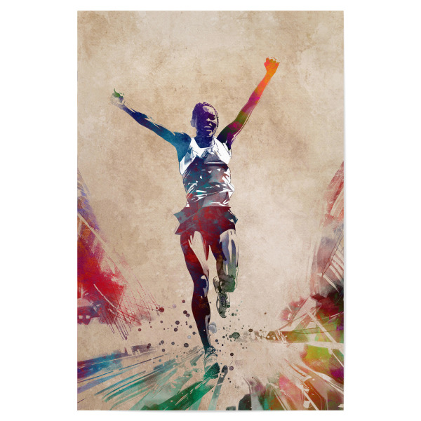 Poster 30x20 cm "Laufsportkunst B" artboxONE - Sport,Sport / Motivation - Läufer,Laufen,Sport,Marathon