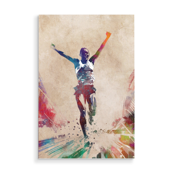 Holzbild "Laufsportkunst B" artboxONE - Sport,Sport / Motivation - Läufer,Laufen,Sport,Marathon