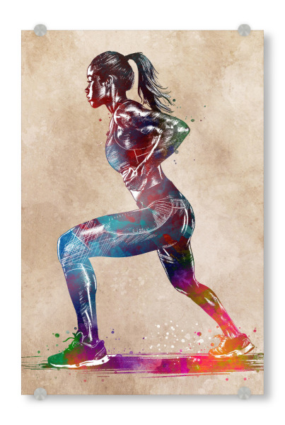 Acrylglasbild "Fitness Gymnastik Sport Kunst B" artboxONE - Sport,Sport / Motivation - Fitness,Gymnastik,Bewegung,Sport,Spiel,Aktiv