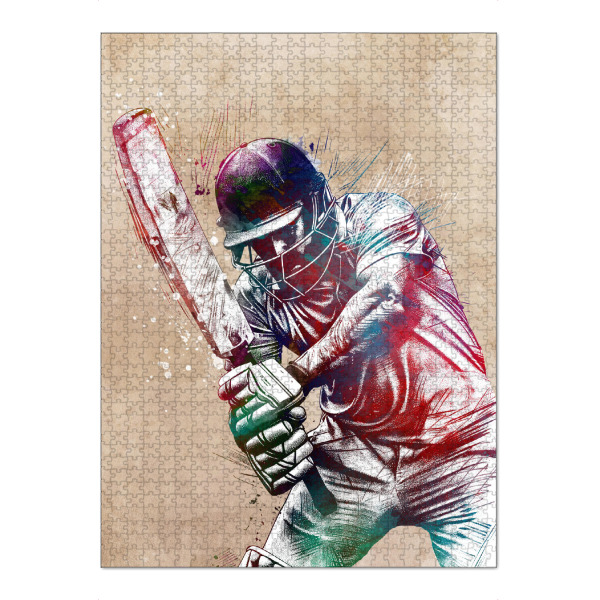 Puzzle Ravensburger "Cricket-Sportkunst B" artboxONE - Sport,Sport / Motivation - Cricket,Sport,Sport,Spieler,Spiel - Bild cricket