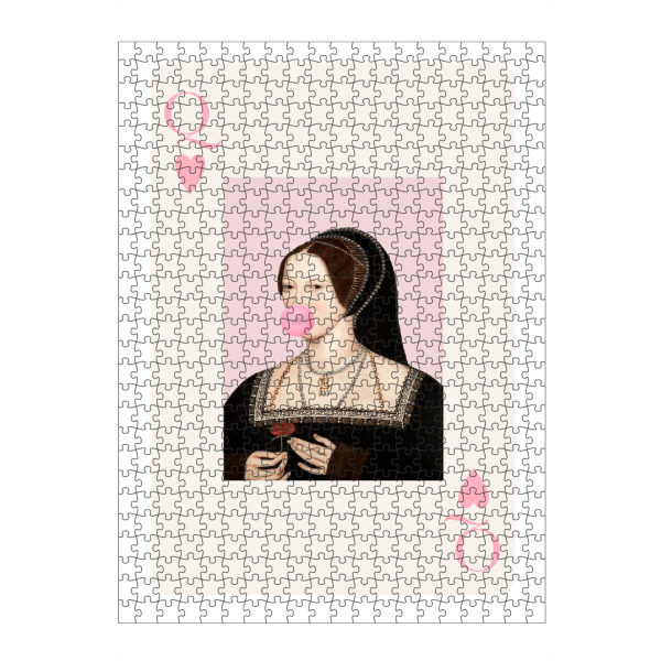 Puzzle Ravensburger "Herzkönigin" artboxONE - Menschen - Königin,Anne boleyn,Kaugummi,Herzen,Karte - Bild königin