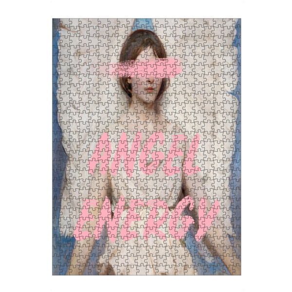 artboxONE Puzzle "Engelsenergie" artboxONE - Typografie,Menschen - Engel,Engelsenergie,Rosa,Geschenk für sie - Bild engel