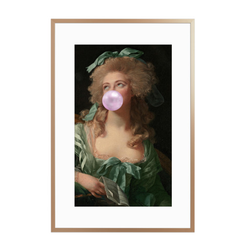 Madame Green mit Kaugummi