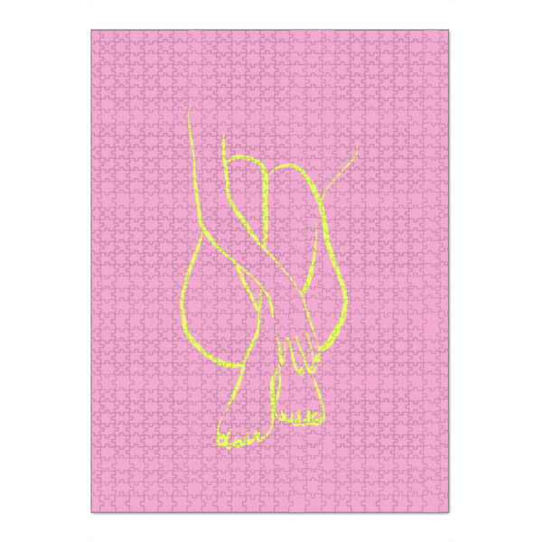 Puzzle Ravensburger "Frauenfigur gelb und rosa" artboxONE - Menschen - Frau,Körper,Rosa,Gelb,Line,Art,Lineart,Bunt - Bild frau