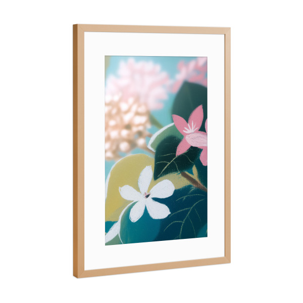 Poster mit Rahmen Kupfer "Zarte Blütenkunst" artboxONE - Natur,Floral