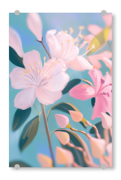 Acrylglasbild "Blütenzauber in Pastell" artboxONE - Natur,Floral