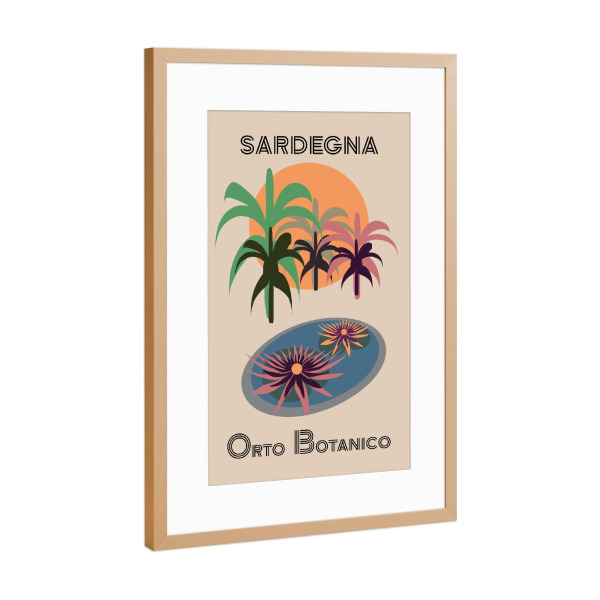 Poster mit Rahmen Kupfer "Sardinien Botanischer Garten" artboxONE - Natur,Reise,Reise / Strand und Meer