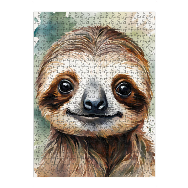 artboxONE Puzzle "Kleines Faultier - Aquarell" artboxONE - Für Kinder,Tiere,Lustig