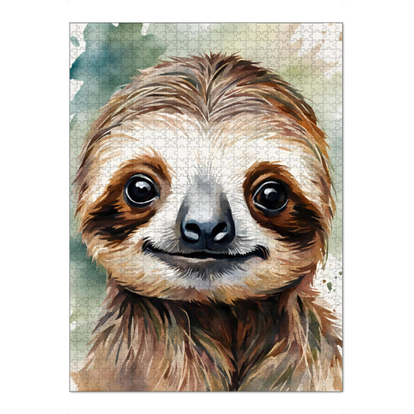 Puzzle Ravensburger "Kleines Faultier - Aquarell" artboxONE - Für Kinder,Tiere,Lustig