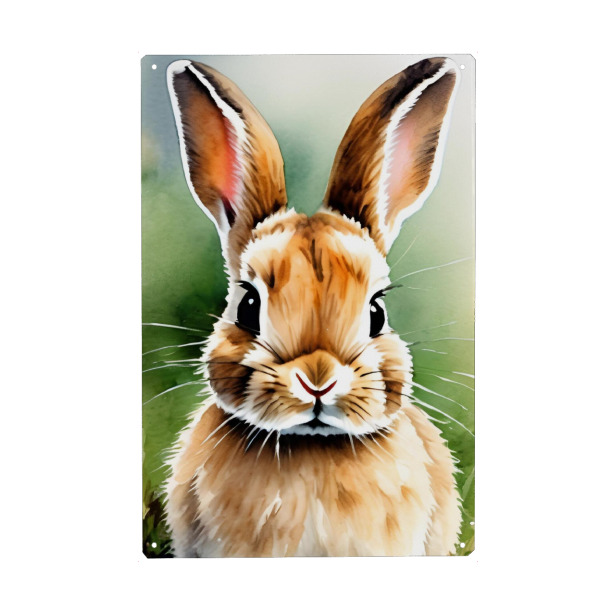 Holzbild "Kleiner Hase - Aquarell" artboxONE - Für Kinder,Tiere