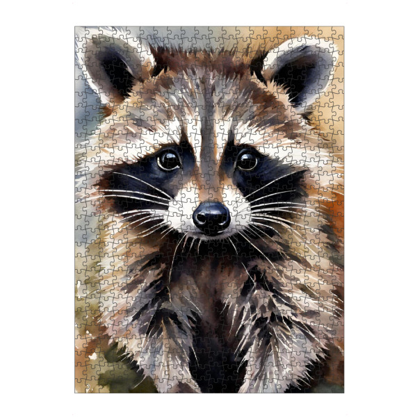 Puzzle Ravensburger "Kleiner Waschbär - Aquarell" artboxONE - Für Kinder,Tiere