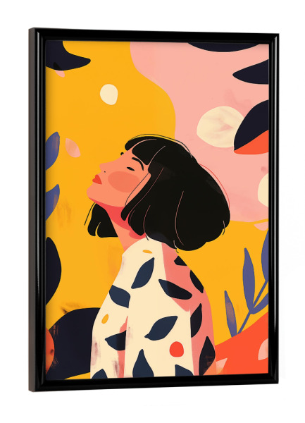 Poster mit schwarzem Rahmen "Guten Morgen Boho Sonne" artboxONE - Natur,Floral,Menschen