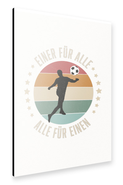 Alu-Dibond "Fußball: Einer für alle" 75x50 cm artboxONE