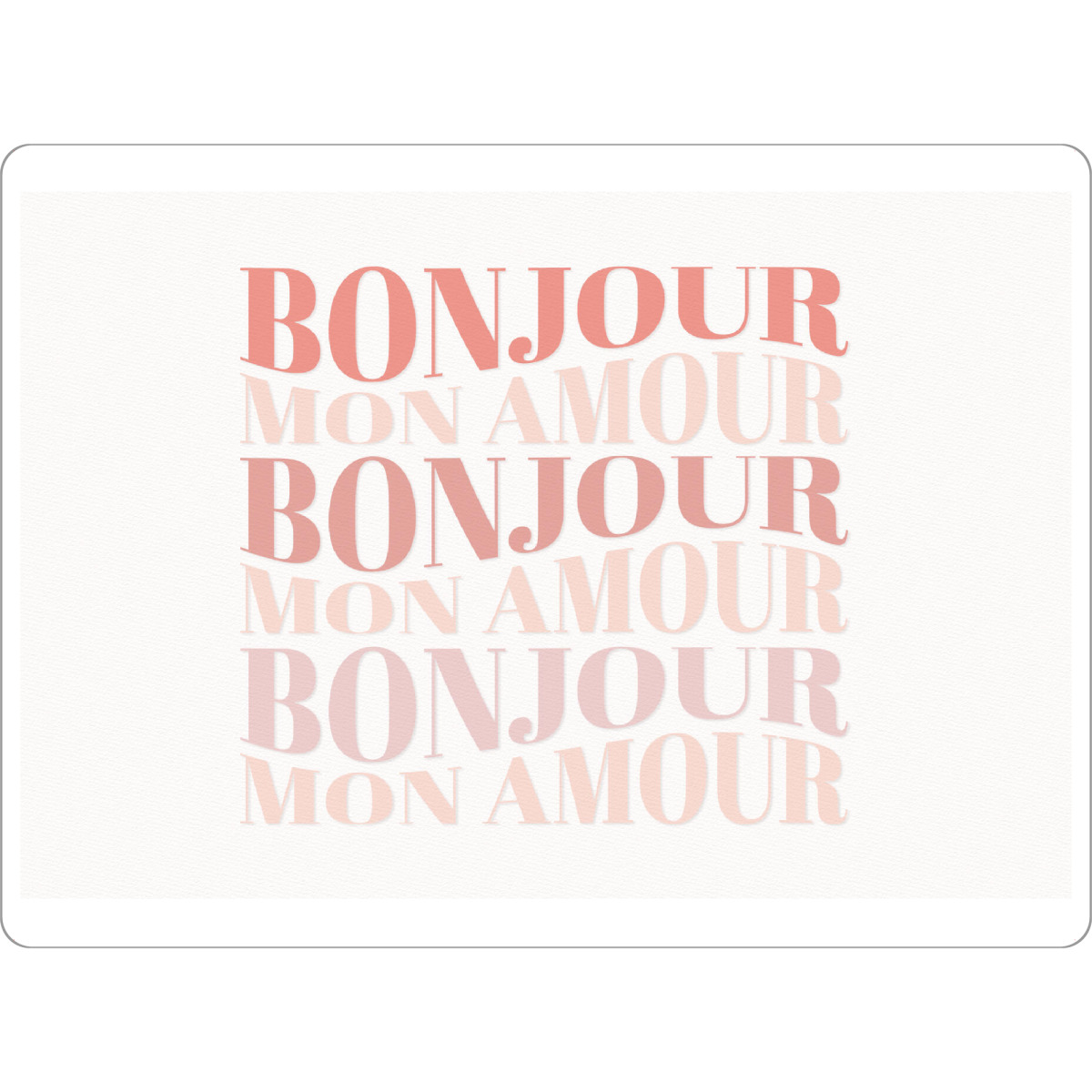 Tischset "Bonjour, Mon Amour" artboxONE - Typografie,Liebe