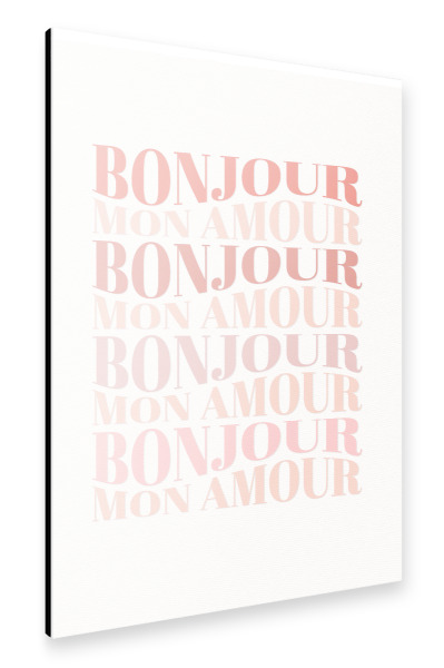 Alu-Dibond "Bonjour, Mon Amour" 75x50 cm artboxONE