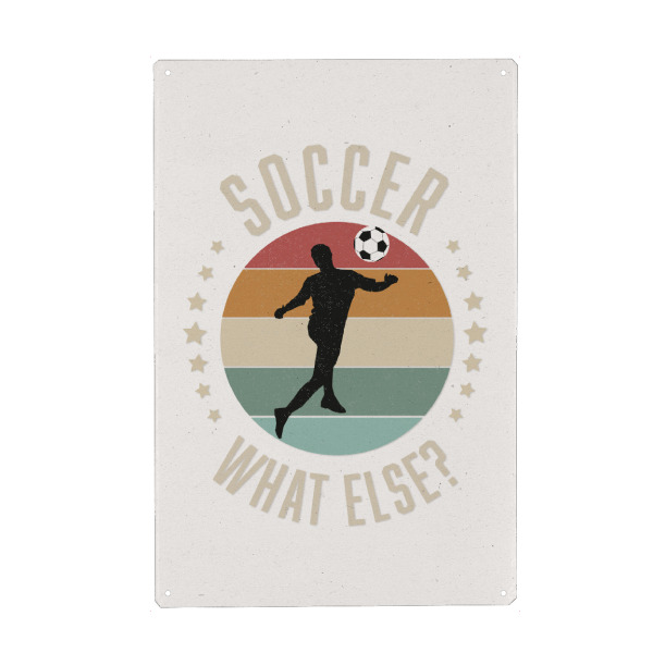 Holzbild "Fußball, was sonst" artboxONE - Typografie,Sport / Fußball,Lustig