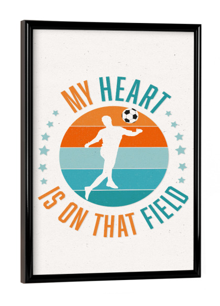 Poster mit schwarzem Rahmen "Fußball-Leidenschaft pur" artboxONE - Typografie,Sport,Sport / Fußball