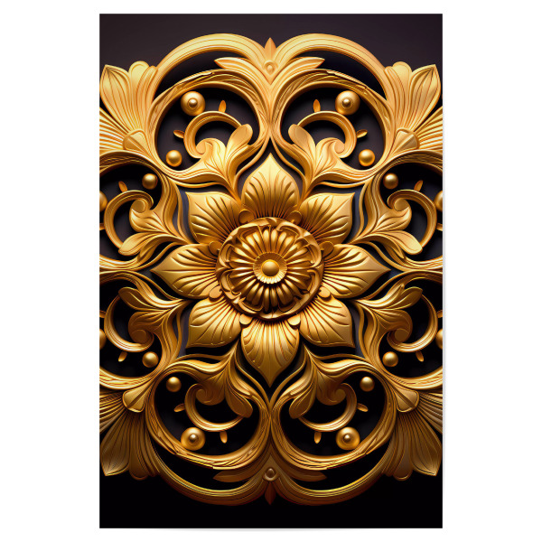 Poster "Mandala - Gold - Nevada" artboxONE - Natur,Floral,Abstrakt
