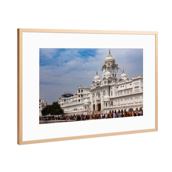 Poster mit Rahmen Kupfer "Der Tempel von Amritsar" artboxONE - Architektur,Reise / Asien