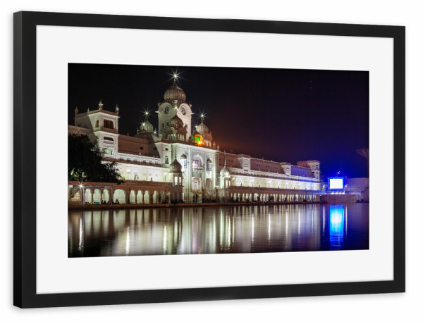 Poster mit Rahmen schwarz "Goldene Tempel von Amritsar" artboxONE - Architektur,Reise / Asien