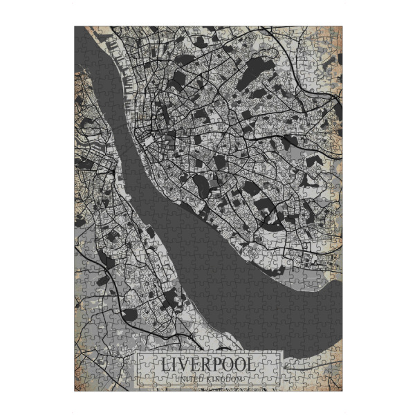 artboxONE Puzzle "Retro City Liverpool" artboxONE - Städte / Weitere,Kartografie