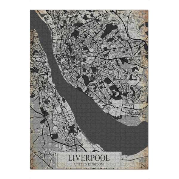 Puzzle Ravensburger "Retro City Liverpool" artboxONE - Städte / Weitere,Kartografie