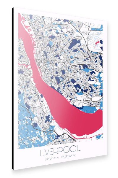 Alu-Dibond "City Liverpool" 30x20 cm artboxONE