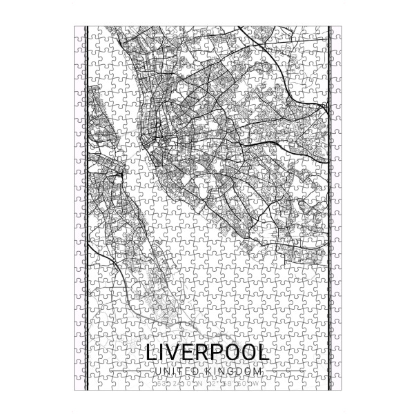 artboxONE Puzzle "Stadt Liverpool" artboxONE - Schwarzweiß,Städte / Weitere,Kartografie