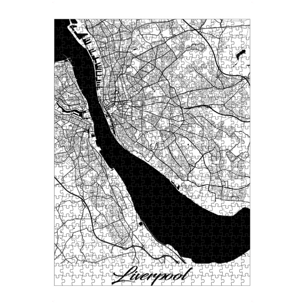 Puzzle Ravensburger "Liverpool City Map" artboxONE - Städte / Weitere,Kartografie