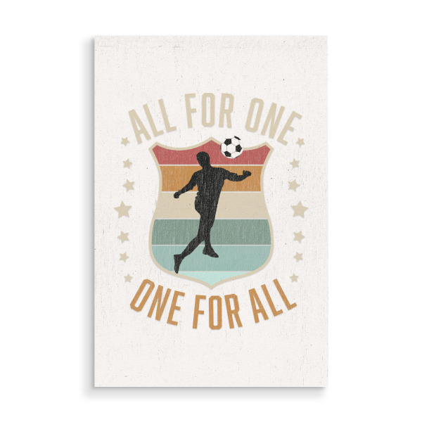 Holzbild "Teamgeist beim Fußball" artboxONE - Typografie,Sport,Sport / Fußball