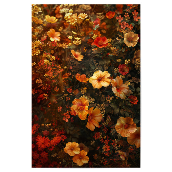Poster 30x20 cm "Blumen Orange Rot D (matart)" artboxONE - Natur,Floral - Blumen,Garten,Natur,Modern,Kunst