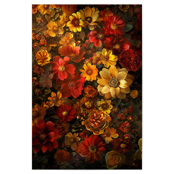 Poster "Blumen Orange Rot C (matart)" artboxONE - Natur,Floral - Blumen,Garten,Natur,Modern,Kunst