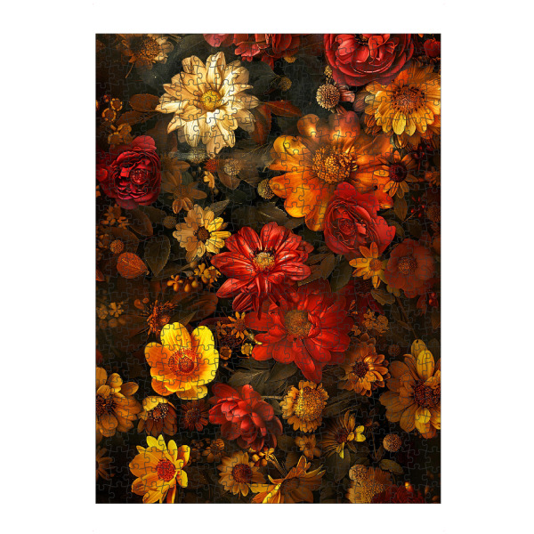 artboxONE Puzzle "Blumen Orange Rot B (matart)" artboxONE - Natur,Floral - Blumen,Garten,Natur,Modern,Kunst - Bild blumen
