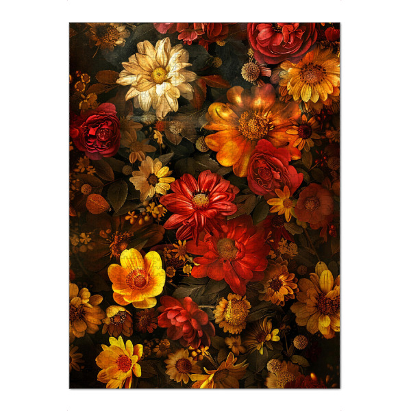 Puzzle Ravensburger "Blumen Orange Rot B (matart)" artboxONE - Natur,Floral - Blumen,Garten,Natur,Modern,Kunst - Bild blumen