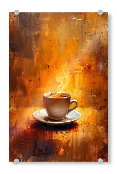 Acrylglasbild "Kaffeezeitkunst N" artboxONE - Essen & Trinken - Kaffee,Kaffeeliebhaber,Kaffeezeit,Küche,Essen,Trinken
