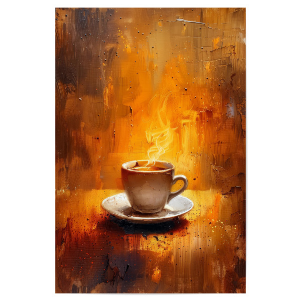 Poster "Kaffeezeitkunst N" artboxONE - Essen & Trinken - Kaffee,Kaffeeliebhaber,Kaffeezeit,Küche,Essen,Trinken