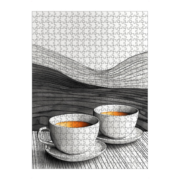 artboxONE Puzzle "Kaffeezeitkunst K" artboxONE - Essen & Trinken - Kaffee,Kaffeeliebhaber,Kaffeezeit,Küche,Essen,Trinken - Bild kaffee