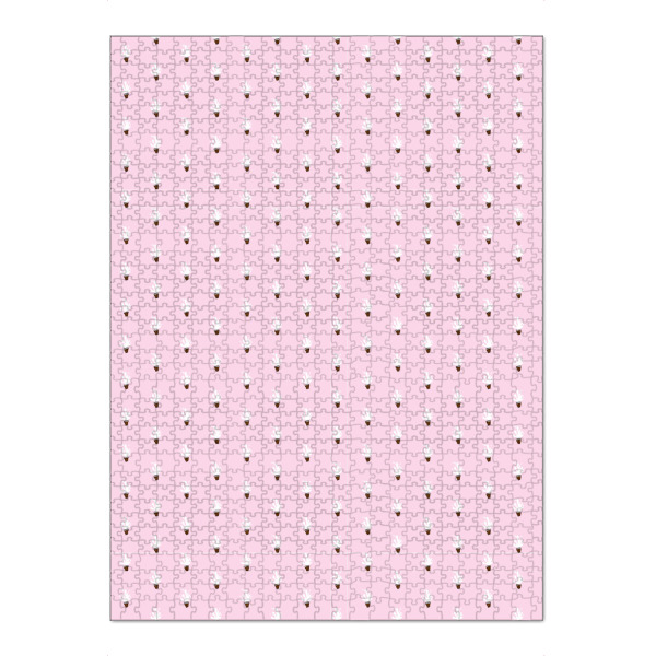 Puzzle Ravensburger "Hafer Latte Muster" artboxONE - Essen & Trinken - Muster,Café,Coffee,Kaffee,Rosa,Specialty coffee,Hafer latte,Latte,Hafermilch