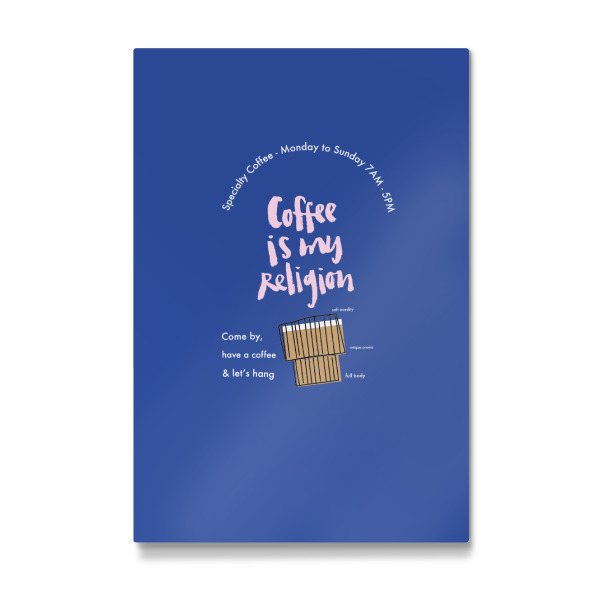 Galerie-Print "Coffee is my religion" 30x20 cm artboxONE