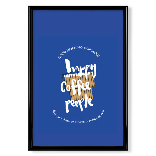 Happy Coffee People blau