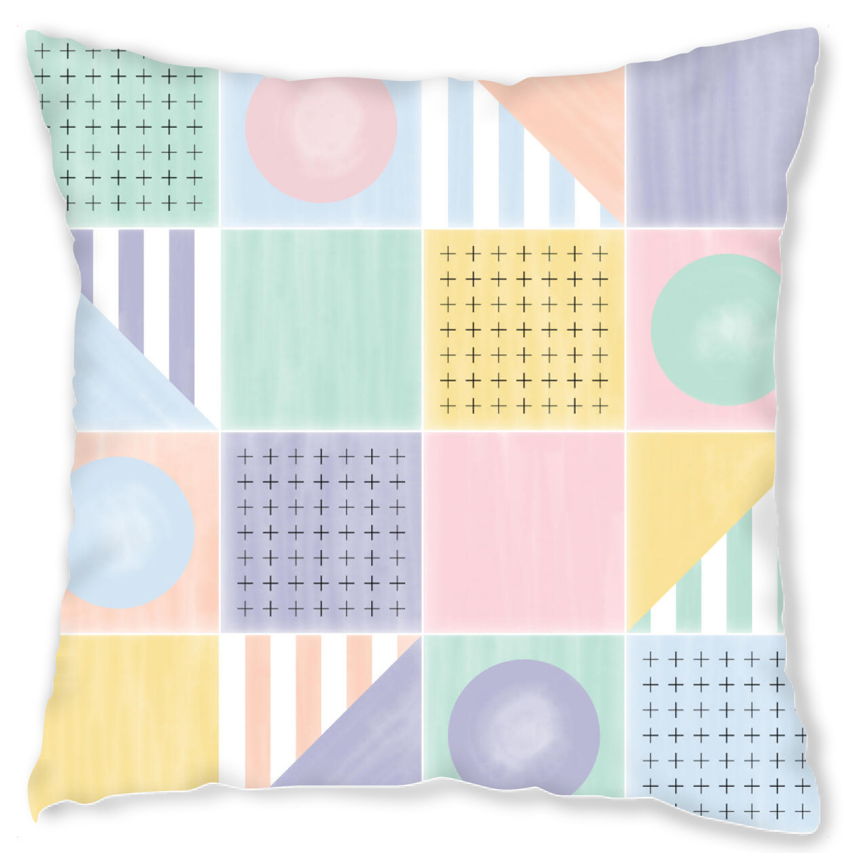 Design-Kissen "Painted Riviera Tiles Pastels" artboxONE - Abstrakt,Geometrie