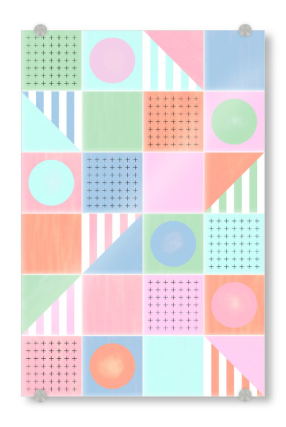 Acrylglasbild "Bemalte Riviera-Fliesen mit Säure" artboxONE - Abstrakt,Geometrie