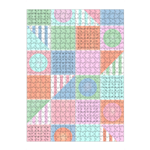 artboxONE Puzzle "Bemalte Riviera-Fliesen mit Säure" artboxONE - Abstrakt,Geometrie